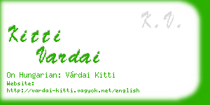 kitti vardai business card